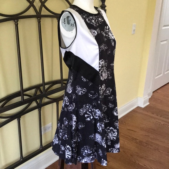 Prabal Gurung for Target Black Floral Fit and Flare Dress Size 14 Retro Print - Picture 5 of 8